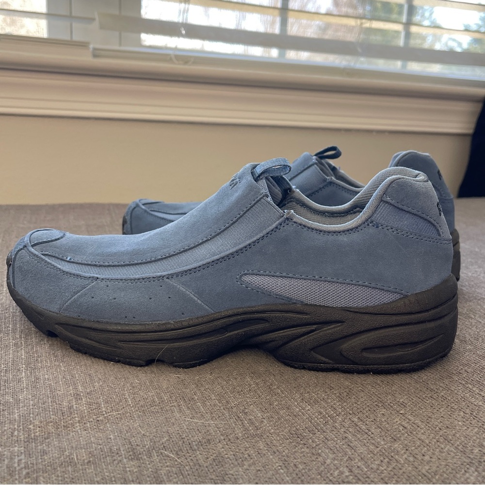 Ryka Cascade Roamer Womens Navy Blue Suede Leather Slip On Shoe Comfort Clog